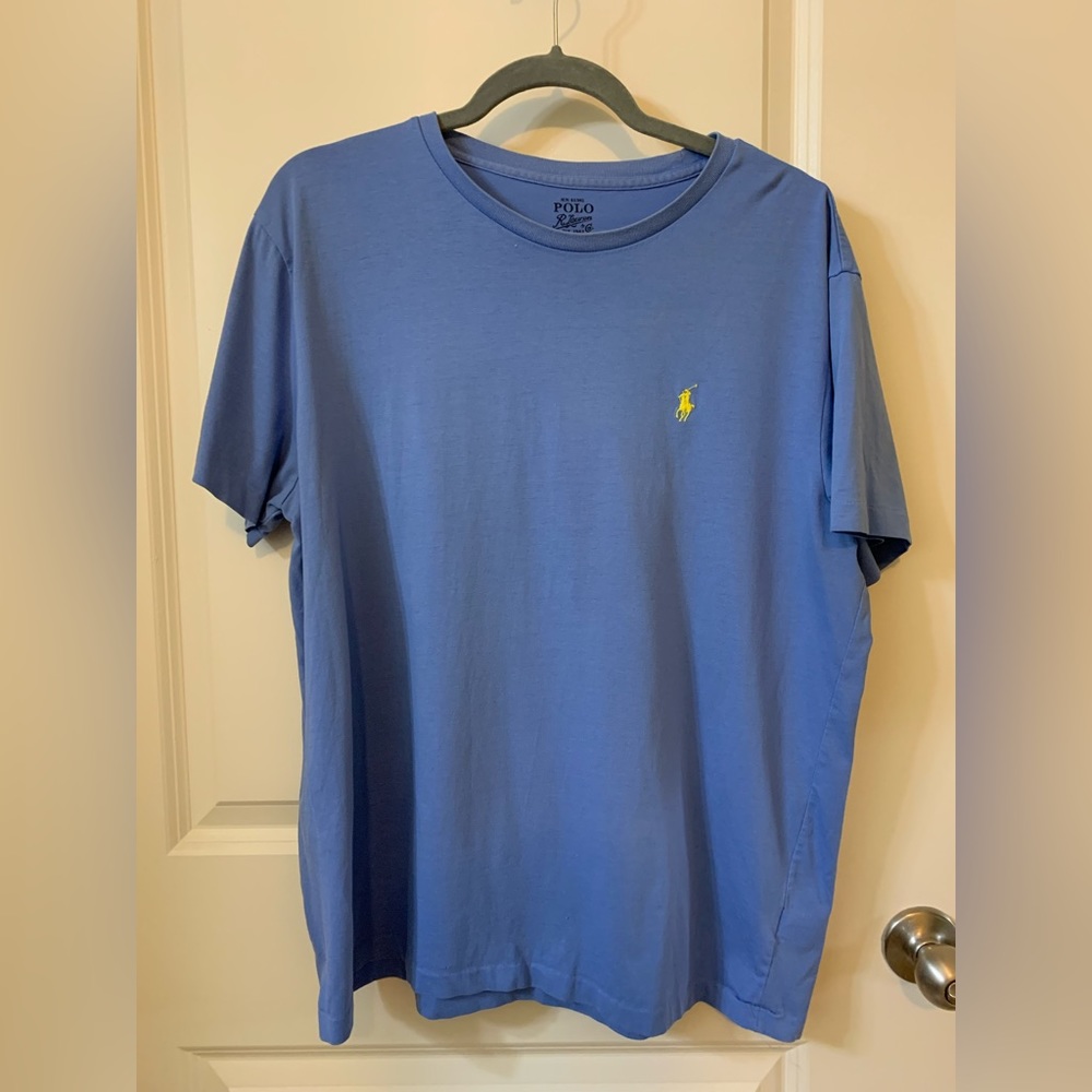 Blue Polo Cotton T-Shirt Size L